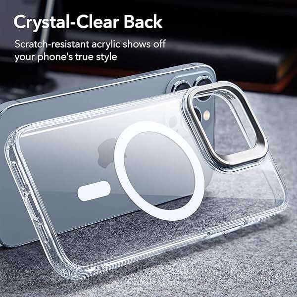 ESR for iPhone 13 Pro Max Case, Compatible with MagSafe, Built-in Camera Ring Stand, Military-Grade Protection, Magnetic Phone Case for iPhone 13 Pro Max, Classic Kickstand Case (HaloLock), Clear - Image 7