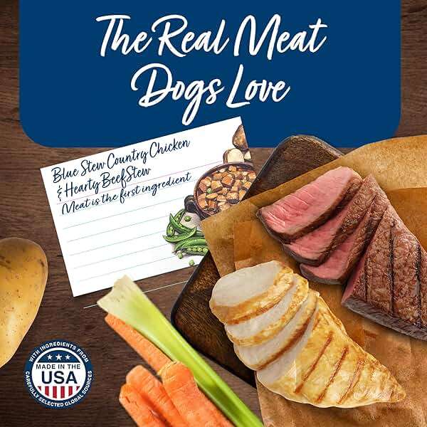 Blue Buffalo Blue’s Stew Variety Pack Hearty Beef & Country Chicken Stew Natural Grain Free Wet Dog Food with Real Meat in Thick Savory Gravy, Natural Ingredients, 12.5-oz Cans (6 Count) - Image 3
