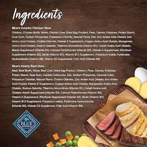 Blue Buffalo Blue’s Stew Variety Pack Hearty Beef & Country Chicken Stew Natural Grain Free Wet Dog Food with Real Meat in Thick Savory Gravy, Natural Ingredients, 12.5-oz Cans (6 Count) - Image 5