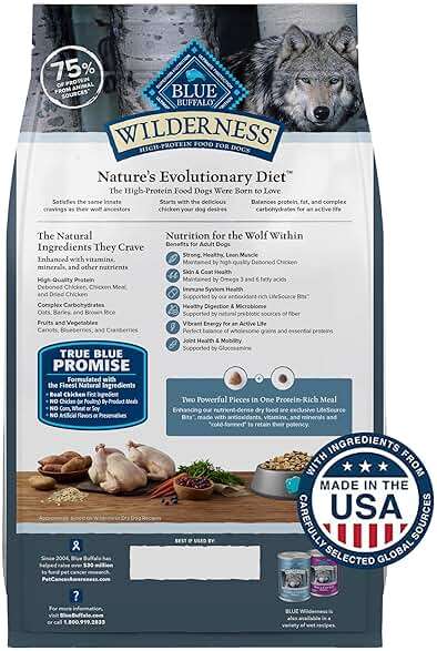 Blue Buffalo Wilderness Chicken Adult Dry Dog Food with Wholesome Grains + Antioxidant-Rich Fruits & Veggies, 39g Protein, Vibrant Energy for an Active Life, Made with Natural Ingredients, 28 lbs. - Image 2