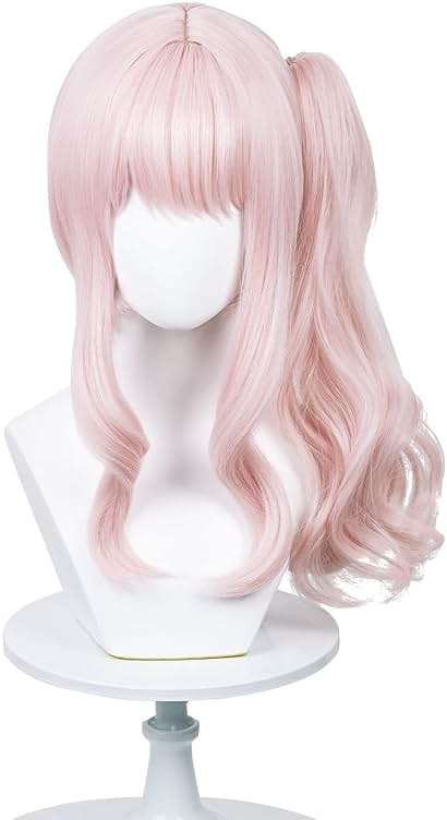 Pink Ponytail Wig for Mizuki Akiyama Cosplay Wig Costume Girls Women Anime PJSK Long Ponytails Wigs for Halloween Christmas with Cap (Pink) - Image 1