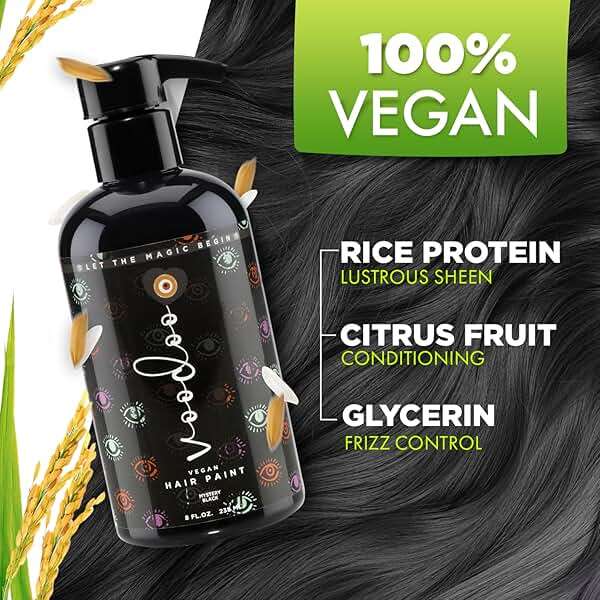 MOEHAIR Semi-Permanent Hair Color | Black Hair Dye 8 Oz | Temporary Hair Dye for Dark Hair | Voodoo Majestic Black Hair Color No Ammonia, Sulfate & Paraben | Vegan & Cruelty-Free | Drip-Free & Creamy - Image 2