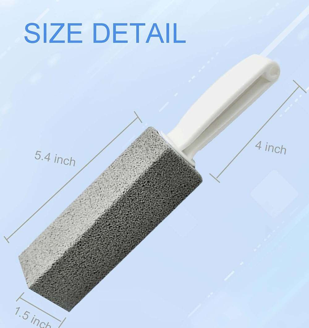 [8 Pack] Pumice Stone for Toilet Bowl Cleaning with Handle, Pumice Stone Toilet Cleaning Brush, Also Removes Limescale, Calcium Buildup and Hard Water Rings - Image 2