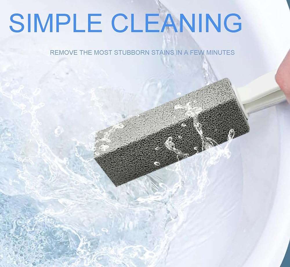 [8 Pack] Pumice Stone for Toilet Bowl Cleaning with Handle, Pumice Stone Toilet Cleaning Brush, Also Removes Limescale, Calcium Buildup and Hard Water Rings - Image 5