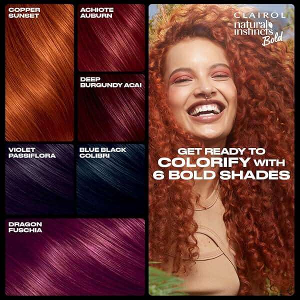 Clairol Natural Instincts Bold Permanent Hair Dye, BR36 Deep Burgundy Acai Hair Color | Ammonia-Free with Argan Oil | Gentle, Bold Glossy Color for Up to 8 Weeks, Even on Dark Bases | Pack of 1 - Image 8