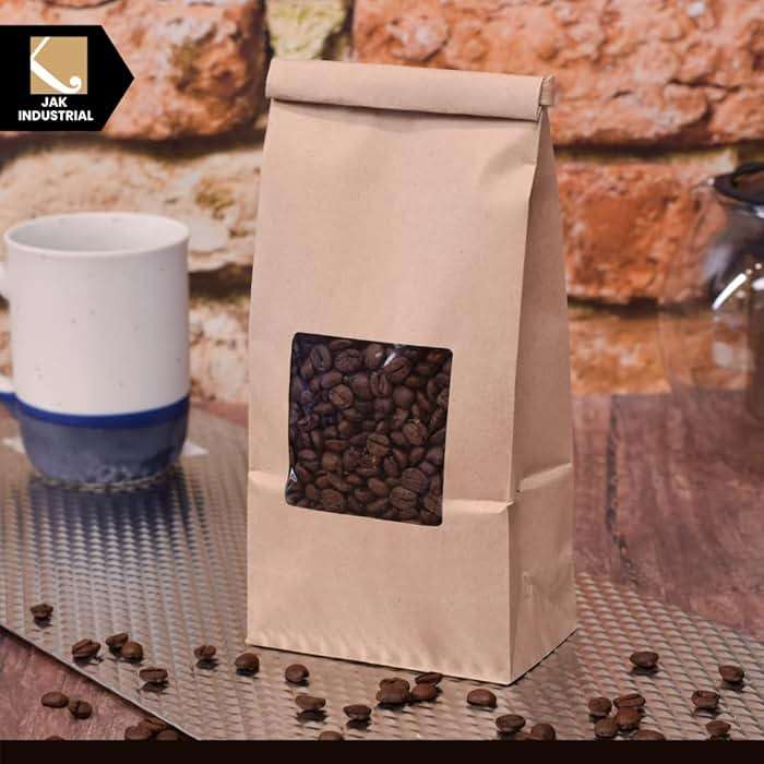 1 Pound Kraft Paper Tin Tie Coffee/Tea Bags With Window - Great for Pastries, Candy, and Bakery Packaging (100) - Image 2