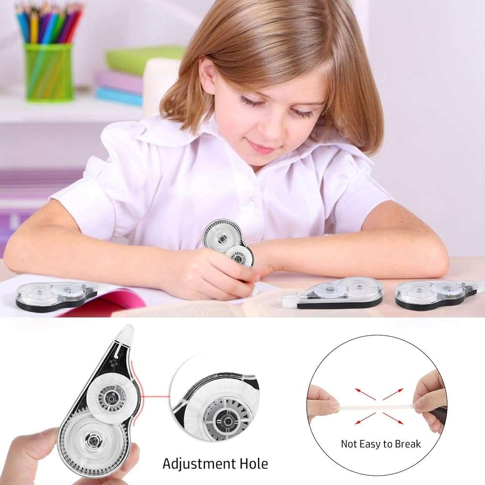 BESARME 12 Pack Correction Tape, 39 Feet Each Roller Correction Tape Pen for Students Office Supplies, 1/5 X 472 Inches - Image 6