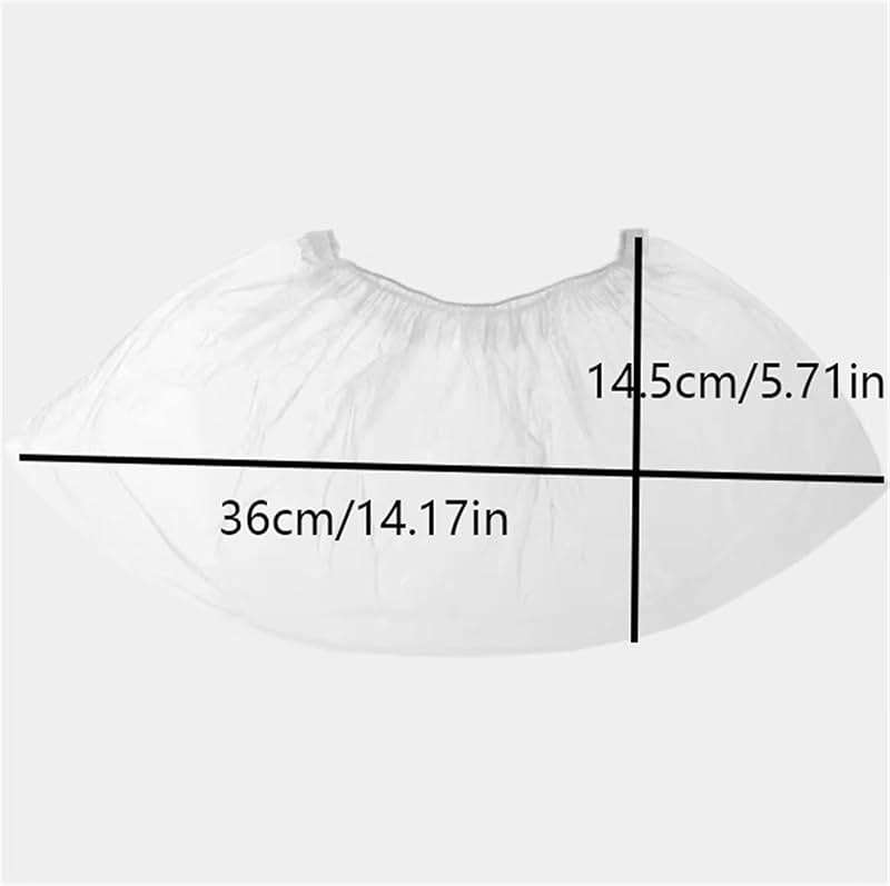 Typutomi Disposable Shoe Covers Waterproof,100pcs(50 Pairs) Clear Shoe Protectors Covers Non Slip Household Indoor Thickened Foot Covers - Fits Most Shoes - Image 2