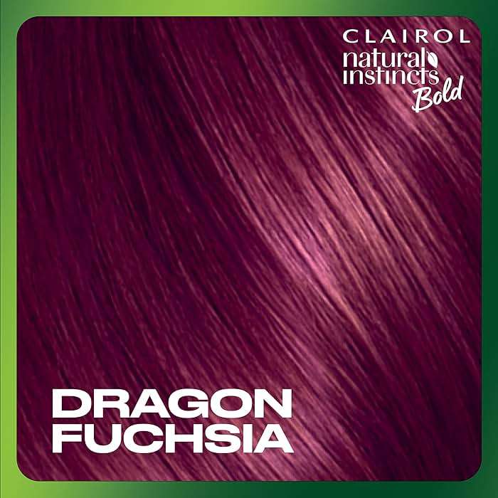 Clairol Natural Instincts Bold Permanent Hair Dye, F66 Dragon Fuchsia Hair Color | Ammonia-Free with Argan Oil | Gentle, Bold Glossy Color for Up to 8 Weeks, Even on Dark Bases | Pack of 1 - Image 5