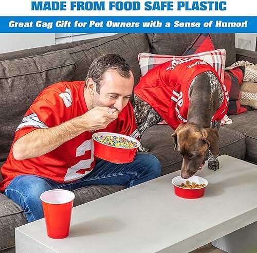 GoSports Party Dog Disposable Red Cup Style Pet Food Bowls for Cats and Dogs - 50 Small Size Bowls - Image 5