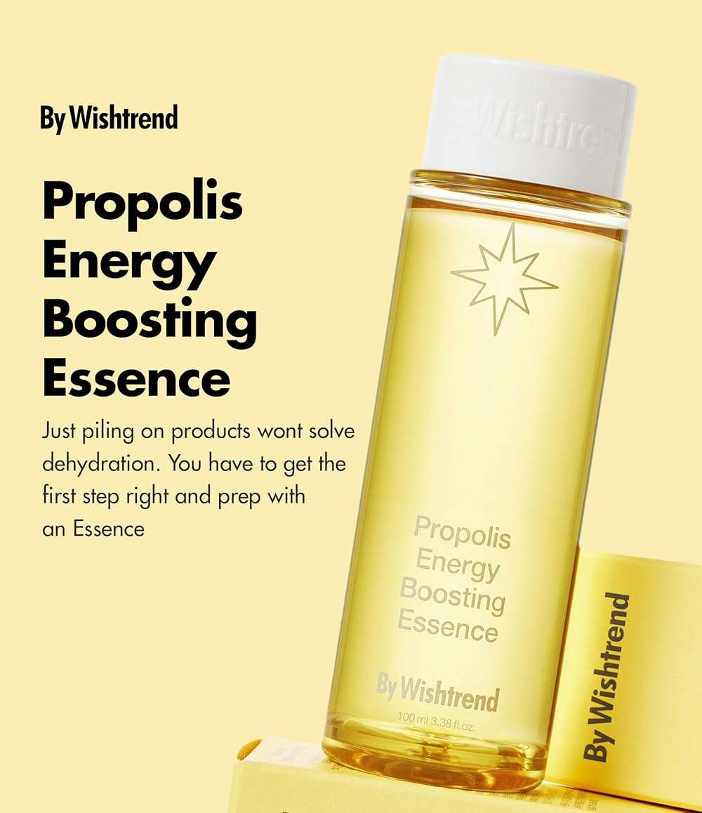 [BY WISHTREND] Propolis Energy Boosting Essence – First Treatment Essence with Propolis & Vitamin C, 1st Step Hydrating Toner Booster for Glowing Skin, 100ml (New Package) - Image 2