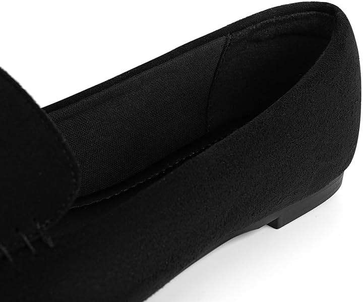 MUSSHOE Pointed Toe Flats for Women, Comfortable Business Casual Work Shoes, Slip On Loafers with Arch Support, Office Walking Flats for All Day Standing - Image 3