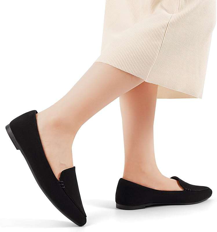 MUSSHOE Pointed Toe Flats for Women, Comfortable Business Casual Work Shoes, Slip On Loafers with Arch Support, Office Walking Flats for All Day Standing - Image 6