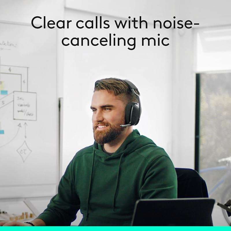 Logitech Zone Vibe Wireless Bluetooth Headphones with Noise Canceling Microphone, USB-A, USB-C, for Google Meet, Google Voice, Zoom, Mac/PC - Image 5