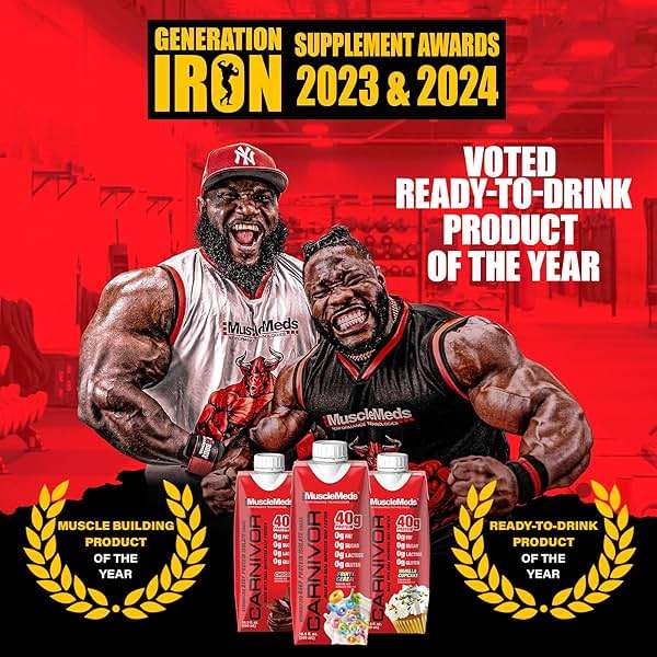 MuscleMeds Carnivor RTD, Ready to Drink Protein, Lactose Free, Sugar Free, 40g Isolate Protein, Muscle Building, Recovery, Vanilla Cupcake, 16.9 Fl Oz, Liquid (Pack of 12) - Image 8
