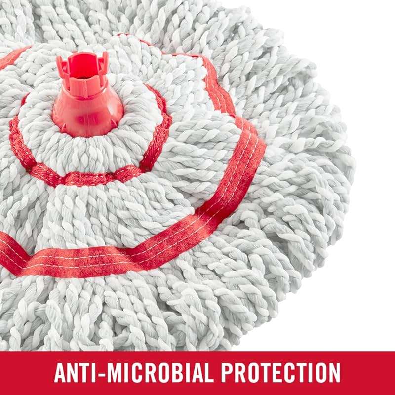 Rubbermaid Microfiber Twist Mop Kit with 2 Refills Kit Machine Washable Built-in Wringer Lightweight Safe for All Floor Types Deep Cleaning for Home/Bathroom/Garage/Office - Image 6