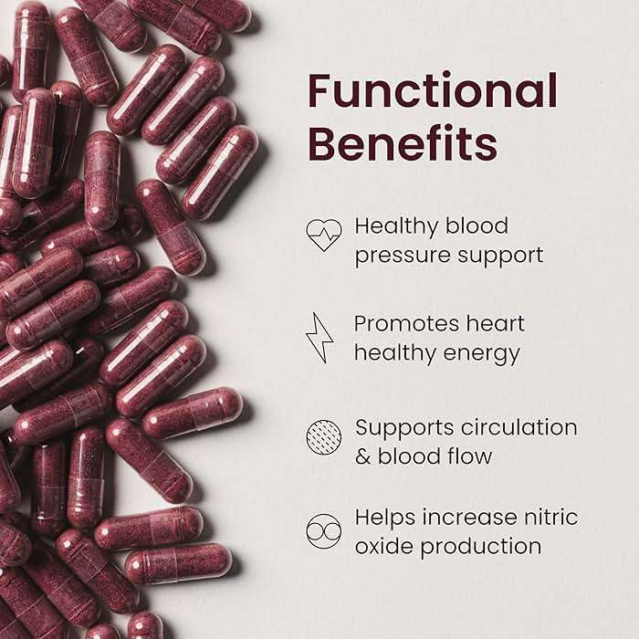 Humann SuperBeets Beet Root Capsules Quick Release 1000mg, Helps Support Nitric Oxide Production, Blood Pressure Support, Heart Health, Contains Non-GMO Beetroot Powder, Studied Antioxidants, 90 Count - Image 2