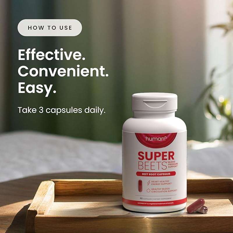 Humann SuperBeets Beet Root Capsules Quick Release 1000mg, Helps Support Nitric Oxide Production, Blood Pressure Support, Heart Health, Contains Non-GMO Beetroot Powder, Studied Antioxidants, 90 Count - Image 6