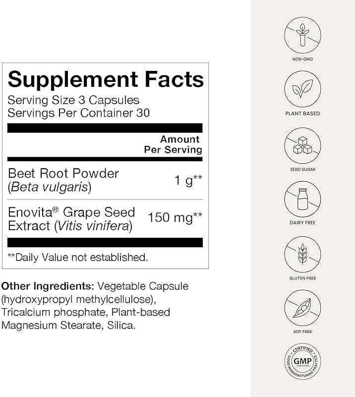 Humann SuperBeets Beet Root Capsules Quick Release 1000mg, Helps Support Nitric Oxide Production, Blood Pressure Support, Heart Health, Contains Non-GMO Beetroot Powder, Studied Antioxidants, 90 Count - Image 10