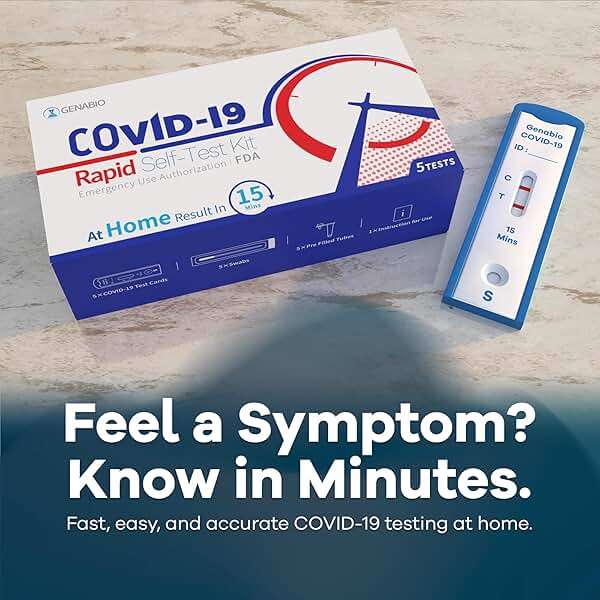 Genabio COVID-19 Antigen Rapid Self-Test Kit (5 Pack) – FDA EUA Authorized | 15 Min At-Home Results | OTC Nasal Swab | Easy Self-Test | (1 Pack, 5 Tests) - Image 7