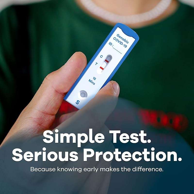 Genabio COVID-19 Antigen Rapid Self-Test Kit (5 Pack) – FDA EUA Authorized | 15 Min At-Home Results | OTC Nasal Swab | Easy Self-Test | (1 Pack, 5 Tests) - Image 8