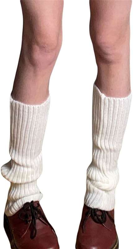 Fernvia Womens Lolita Knit Long Socks Leg Warmers Harajuku Japanese Kawaii Boot Socks Winter Ankle Heap Sock - Image 4