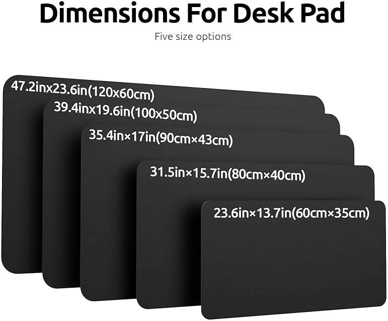YSAGi Leather Office Desk Pad Protector, Large Mouse Pad, Non-Slip, PU Leather, Laptop Desk Blotter, Waterproof Writing Pad for Office and Home, Black, 23.6" x 13.8" - Image 9