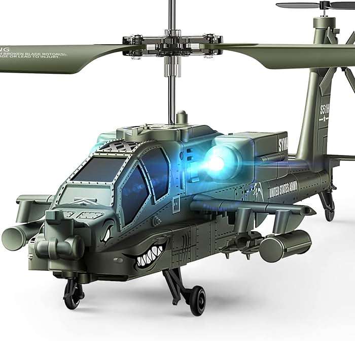 SYMA RC Helicopters, S51H Remote Control Helicopter 2.4GHz Military Army Toys for Boys Girls Kids with Altitude Hold, One Key Take Off/Landing, LED Light, Low Battery Reminder - Image 1