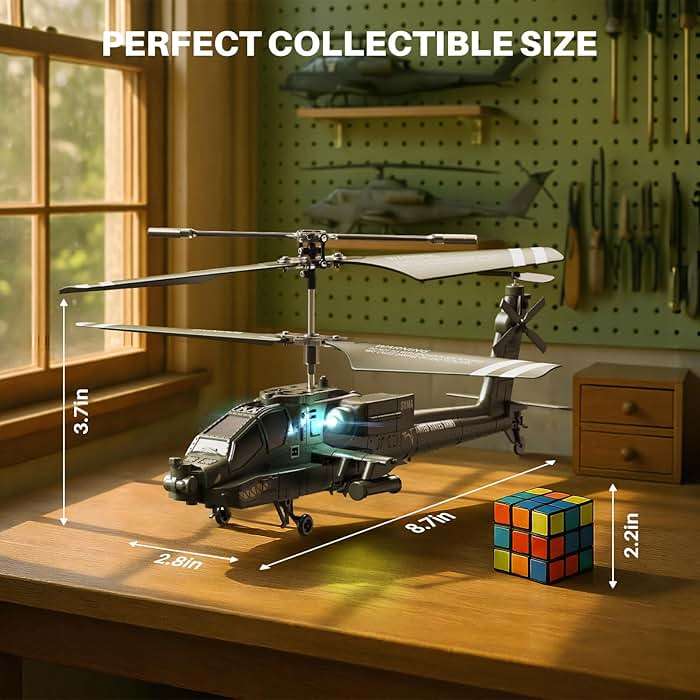 SYMA RC Helicopters, S51H Remote Control Helicopter 2.4GHz Military Army Toys for Boys Girls Kids with Altitude Hold, One Key Take Off/Landing, LED Light, Low Battery Reminder - Image 3