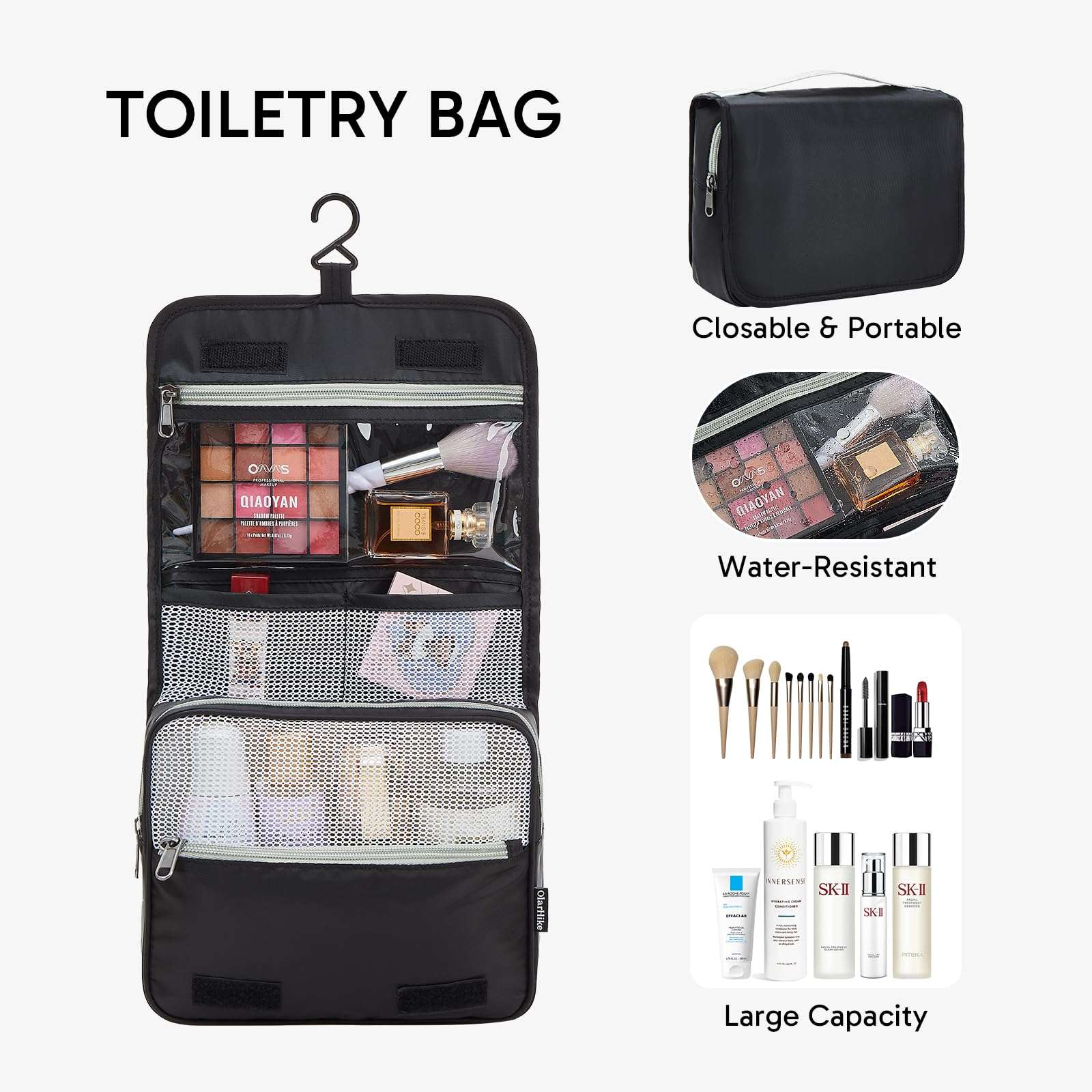 ALL INCLUDED 10 Set Durable Packing Cubes for Suitcases,OlarHike Essentials for Travel,UPGRADED Anti-Tear Stitching, NEW Improved Luggage Packing Organizers for Travel Accessories (Black) - Image 3