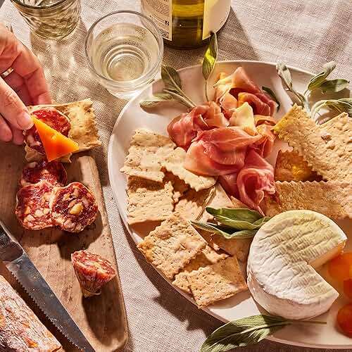 Rustic Bakery Handmade Sourdough Flatbread Cracker Bites - Olive Oil & Sel Gris - Sea Salt Charcuterie Crackers for Cheese Platters or Snacking - Made in California - Pack of 4, 6 Oz Bags - Image 8