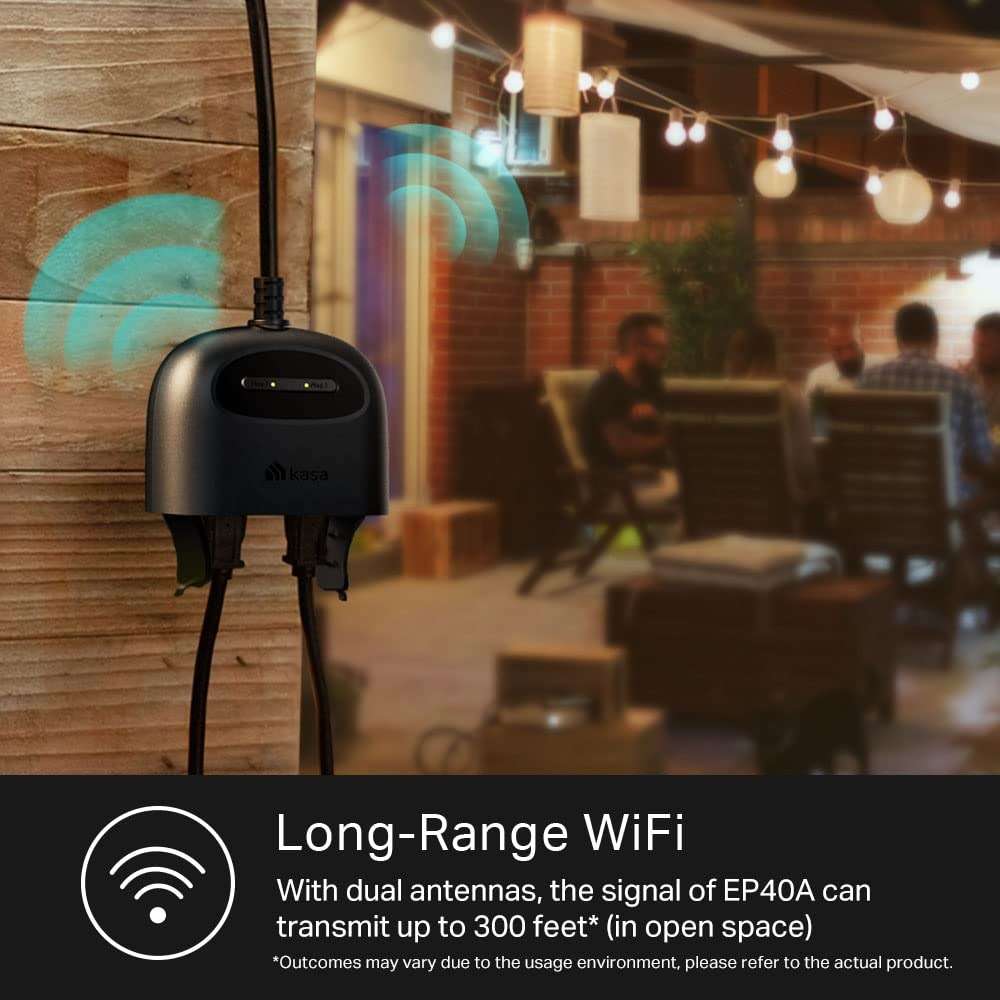 Kasa Apple HomeKit Outdoor Smart Plug, 2 Sockets, IP64 Weather Resistance for Outdoor String Lights, Compatible with Siri, Alexa & Google Home, Long Wi-Fi Range, 2.4G Wi-Fi Only, ETL Certified (EP40A) - Image 9