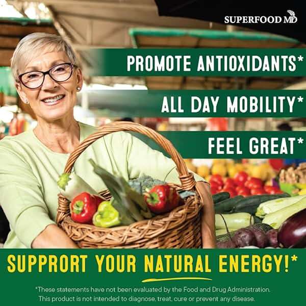 Superfood Fruit and Veggie Supplement - 360 Whole Super Fruit and Vegetable Supplements & Vitamin with Beta-Carotene, Soy Free- 180 Count (Pack of 2) - Image 3