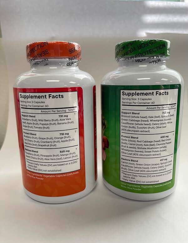 Superfood Fruit and Veggie Supplement - 360 Whole Super Fruit and Vegetable Supplements & Vitamin with Beta-Carotene, Soy Free- 180 Count (Pack of 2) - Image 8