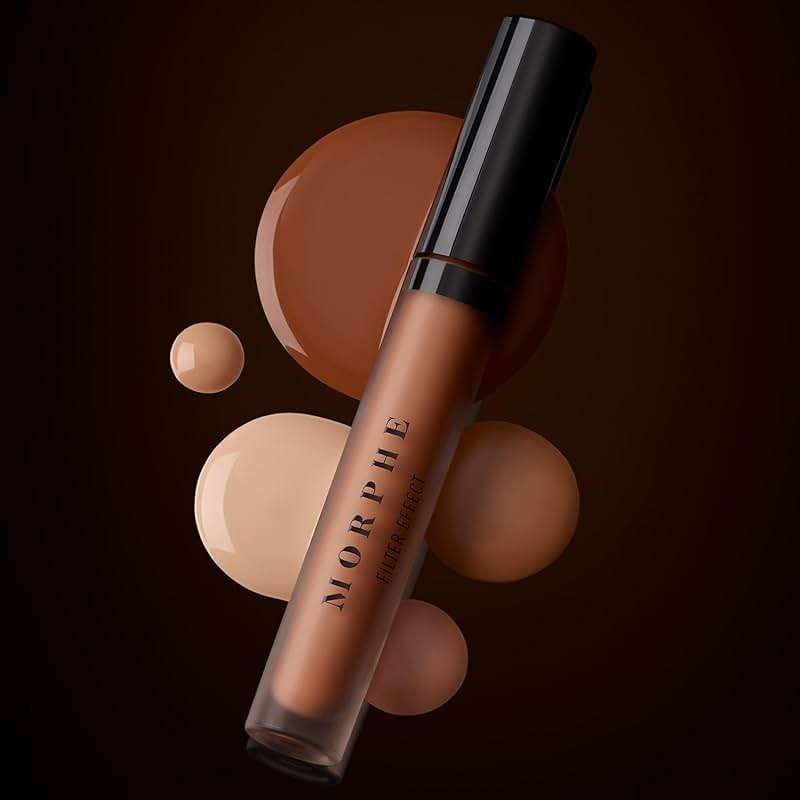 Morphe Filter Effect Soft Radiance Concealer - Buildable Coverage Liquid Concealer Face Makeup with Hyaluronic Acid & Pomegranate Extract & a Natural Radiant Finish - Light 4 (Warm) (0.12 fl oz) - Image 7