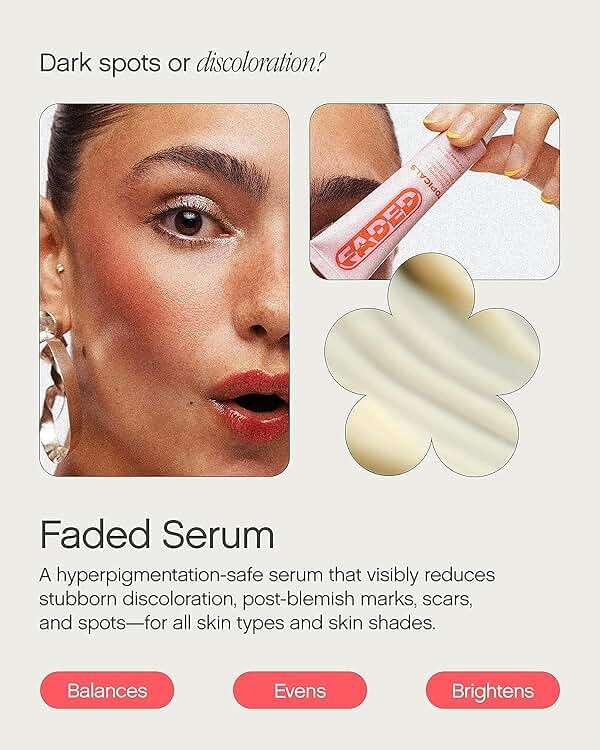 Topicals Faded Brightening and Clearing Serum | Reduces Discoloration Post-Blemish Marks Scars Spots Contains Kojic Acid Niacinamide Dermatologist-tested Vegan Cruelty-Free Fl Oz - Image 3