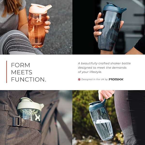 Promixx Pursuit Protein Shaker Bottle, 32 oz Beverage Shaker Cup, Silent No-Ball Mixer, Leak-Proof Lid, BPA/BPS & Phthalate-Free ECOZEN, Easy-Clean for Protein Shakes, Pre & Post-Workout Smoothies - Image 2