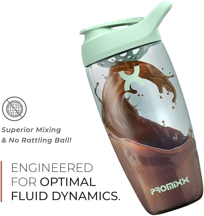 Promixx Pursuit Protein Shaker Bottle, 32 oz Beverage Shaker Cup, Silent No-Ball Mixer, Leak-Proof Lid, BPA/BPS & Phthalate-Free ECOZEN, Easy-Clean for Protein Shakes, Pre & Post-Workout Smoothies - Image 3