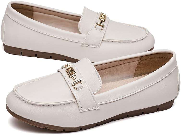 DeYashopin Women's Loafer Shoes Leisure Slip On Work Shoes Comfort Walking Flats - Image 3