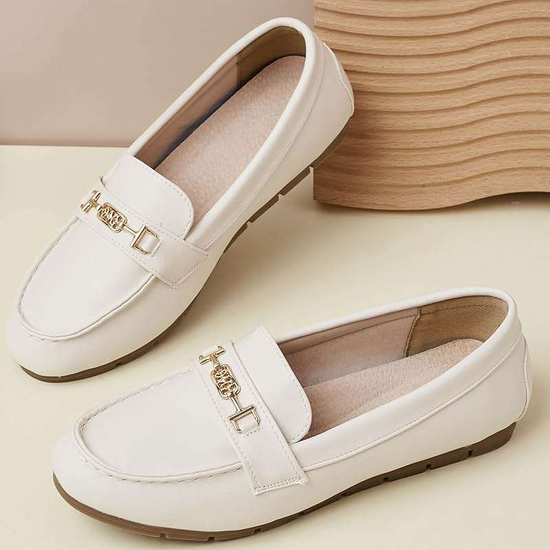DeYashopin Women's Loafer Shoes Leisure Slip On Work Shoes Comfort Walking Flats - Image 6