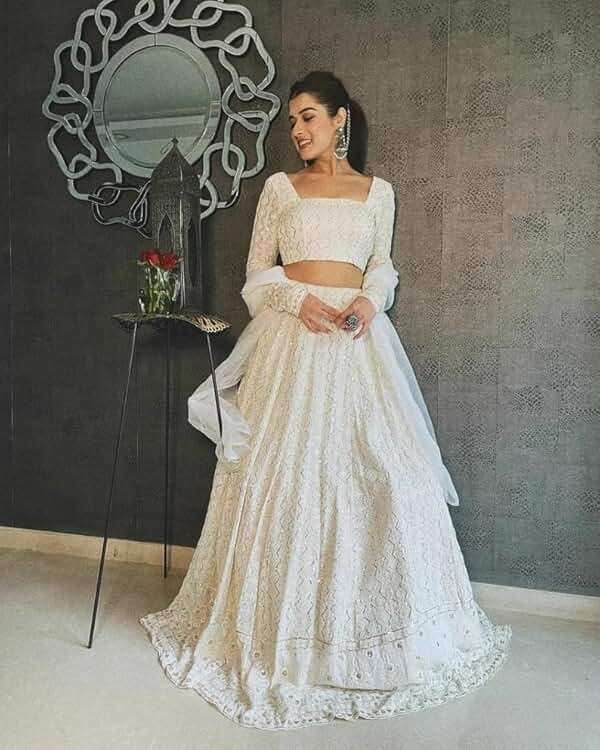 TRENDMALLS Women's Georgette Embroidery Sequence Work Lehenga Choli Unstitch Blouse With Dupatta Free Size - Image 10