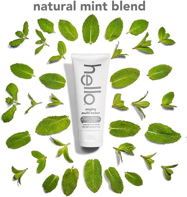 hello 8 in 1 Mighty Multi-Tasker Fluoride Toothpaste Pack, SLS Free Toothpaste with Fluoride, Antigingivitis and Antisensitivity, Natural Mint Blend, 2 Count, 4.0 oz Tubes - Image 4