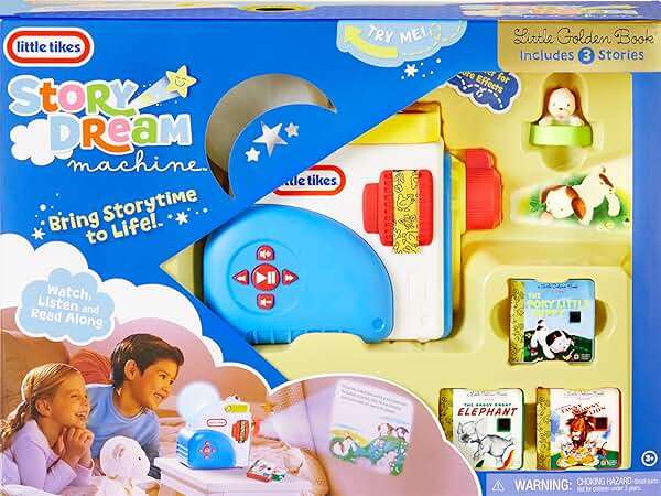 Little Tikes Story Dream Machine Starter Set, Storytime, Books, Little Golden Book, Audio Play, The Poky Little Puppy Character, Nightlight, Toy Gift for Toddlers and Kids Girls Boys Ages 3+ - Image 4