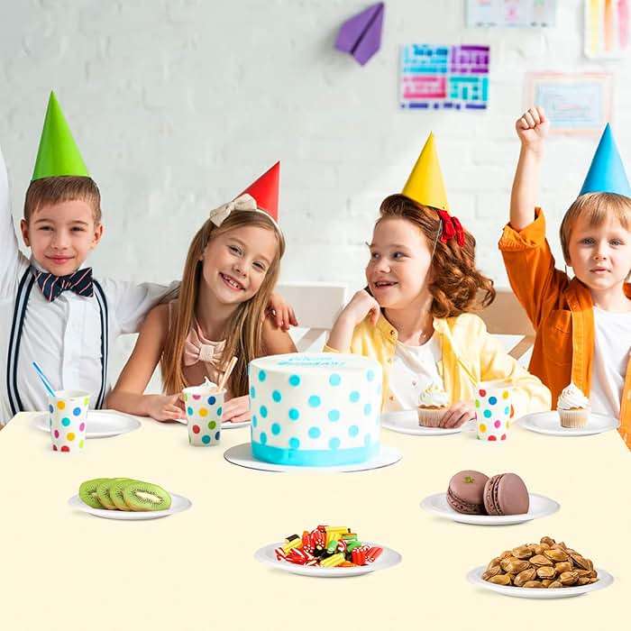 Greconv 300 Pack 6 inch Paper Plates, Small Paper Plates Bulk, Disposable Dessert Paper Plates, Compostable Plates Made from Sugarcane Fibers, Recycled Plates, White - Image 2