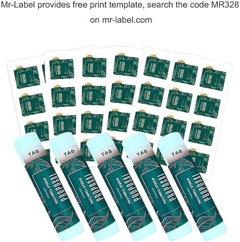 Mr-Label White Lip Balm Labels with Tamper Tab - Waterproof & Tear-Resistant - for Inkjet & Laser Printer - 2-3/16" x 2-1/8" on Letter Sheet (120 Labels) - Image 4
