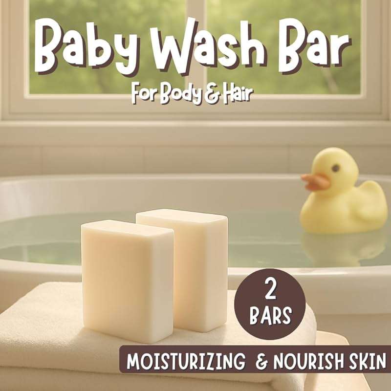 TINOQ Fragrance Free Baby Bar Soap for Sensitive Skin | Unscented Natural soap bar for toddlers kids adults with gentle skin | Organic ING | Made in USA | 2 Bars (3.5 oz Each) - Image 5