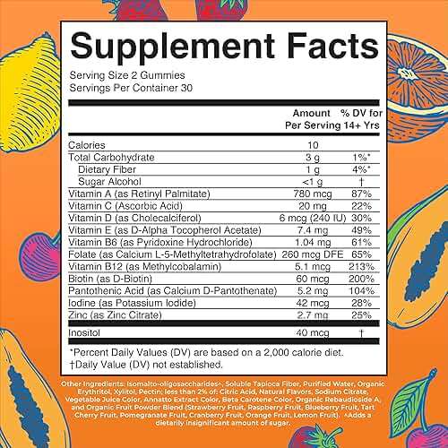 MARYRUTH'S Organics Multivitamin for Women and Men | Sugar Free | Adult Multimineral Gummy with Vitamin C | D and E | B Vitamins | Biotin | Zinc | Vegan | Non-GMO | Gluten Free | 60 Count - Image 2