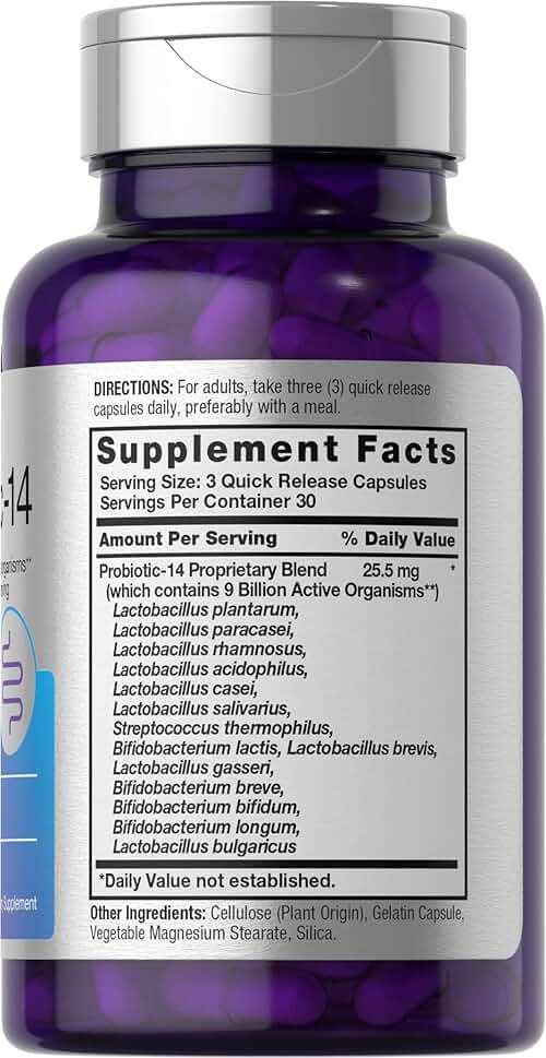 Horbäach Probiotics for Women & Men | 14 Strains for Digestive Health | 9 Billion CFU | 90 Capsules | Non-GMO & Gluten Free Supplement - Image 2