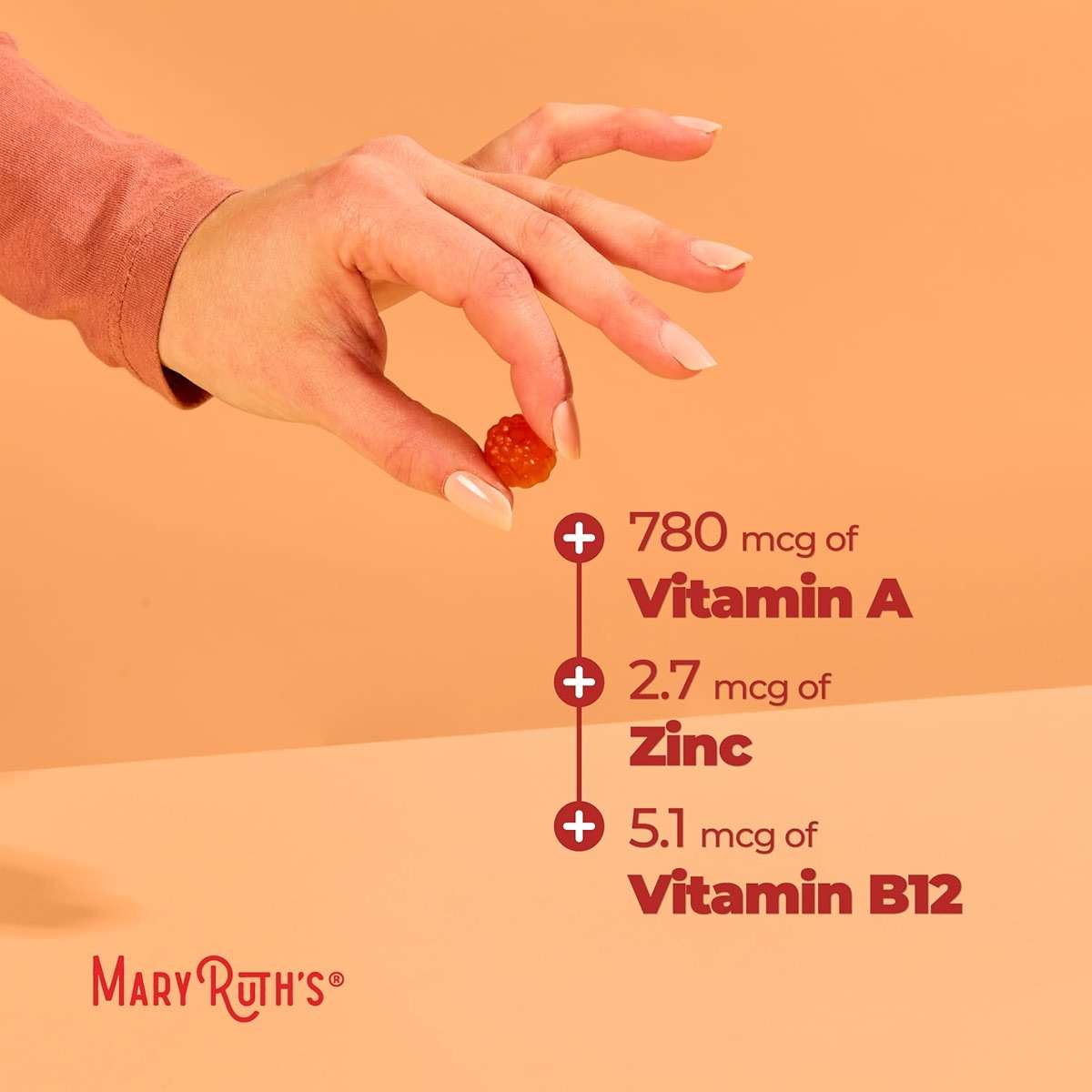 MaryRuth's Multivitamin Gummies for Teens | Vitamin D3, A, C, E, B6, B12, Zinc, Iodine, Biotin | Immunity | Tissue, Vision, & Skin Health | Vegan | Non-GMO | Sugar Free | Gluten Free | 60 Count - Image 6