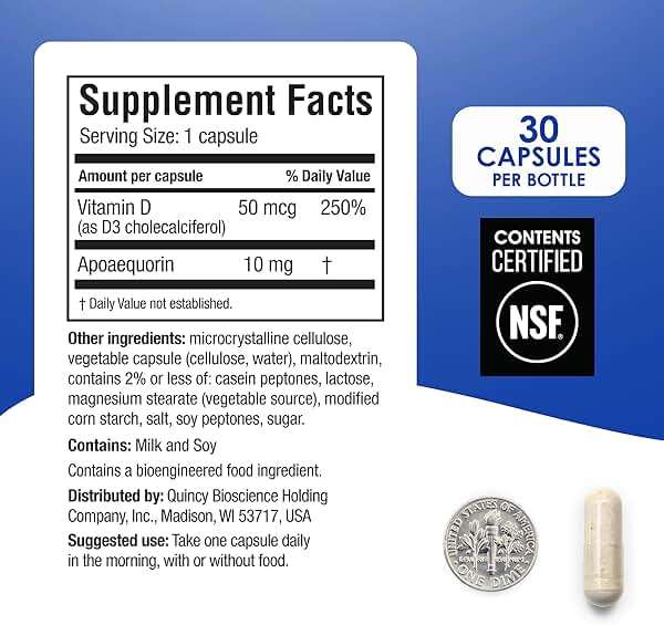 Prevagen Regular Strength - 30 Capsules (1 Month Supply) | Formulated for Your Brain | 10mg of Apoaequorin Plus Vitamin D3 - Image 3